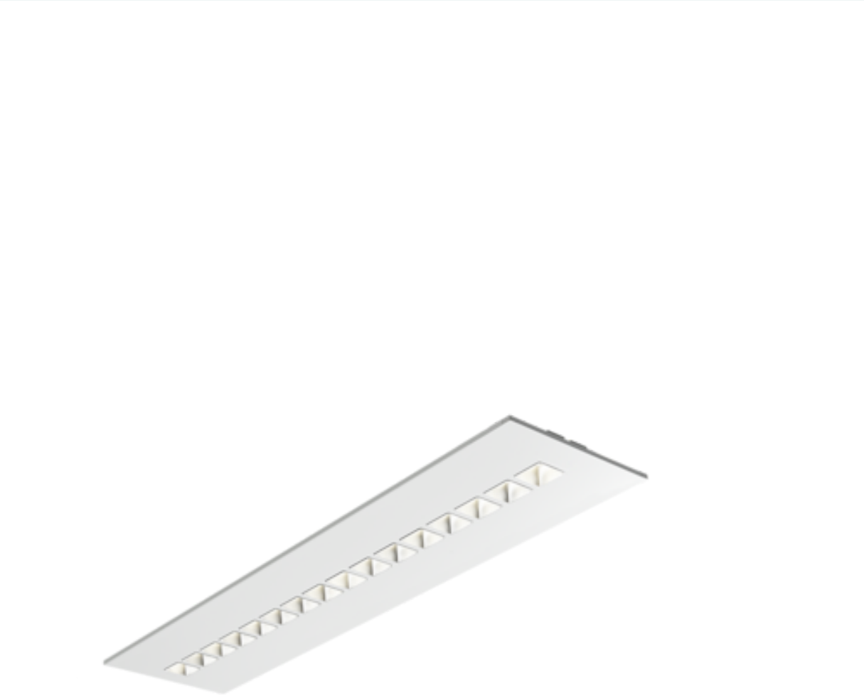 Optic Louver Recessed 300×1200 — HF Non-Dim