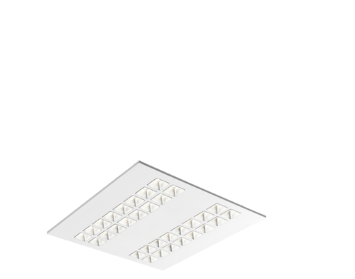 Optic Louver Recessed 600×600 — DALI-2 · 3000K