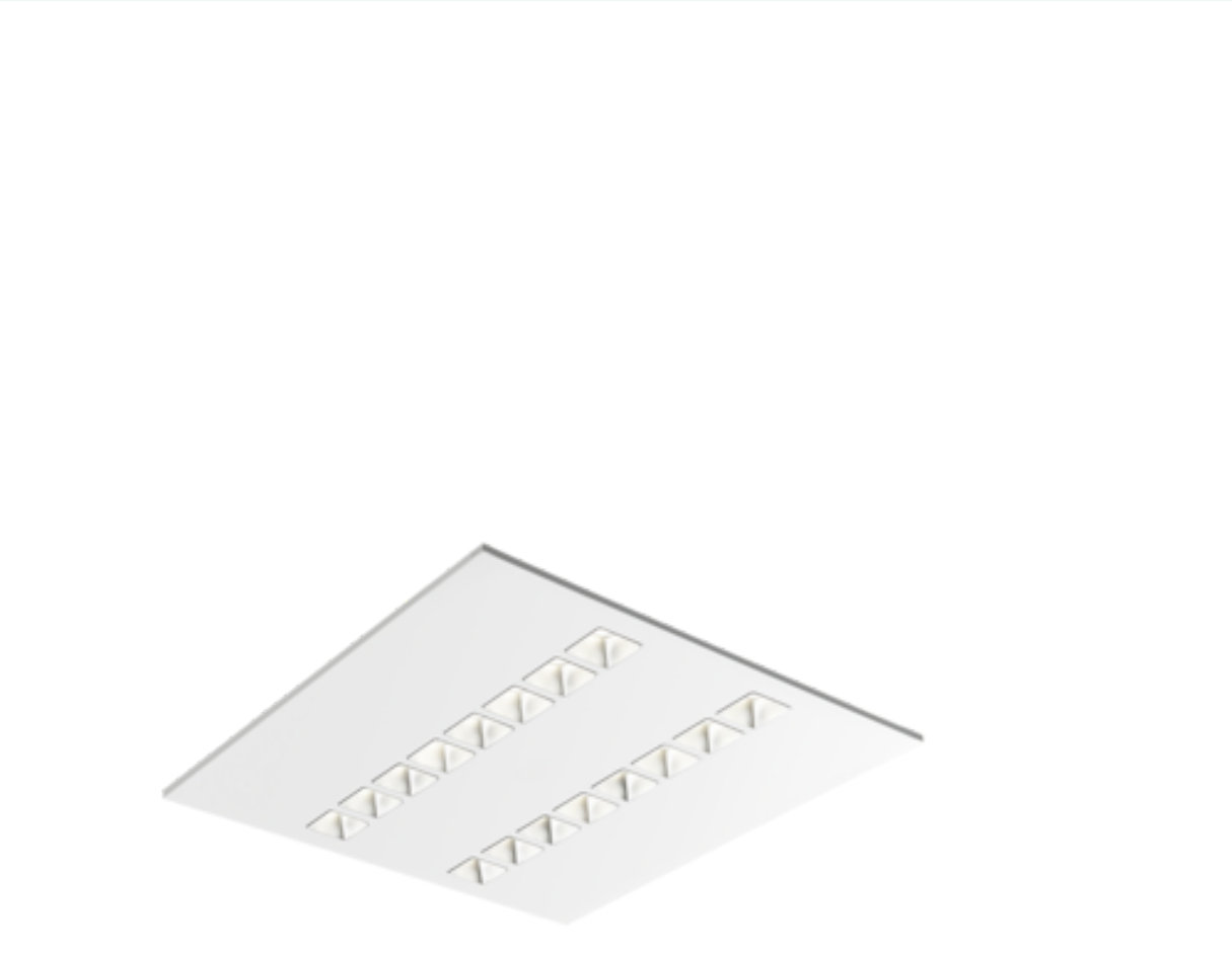 Optic Louver Recessed 600×600 — HF Non-Dim · 4000K